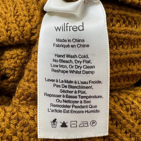 Aritzia Wilfred Serment Sweater 100% Merino Wool Pointelle Oversized Knit Fall - Picture 6 of 11